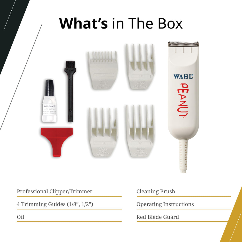Wahl Professional Classic Peanut Trimmer complete kit with trimming guides