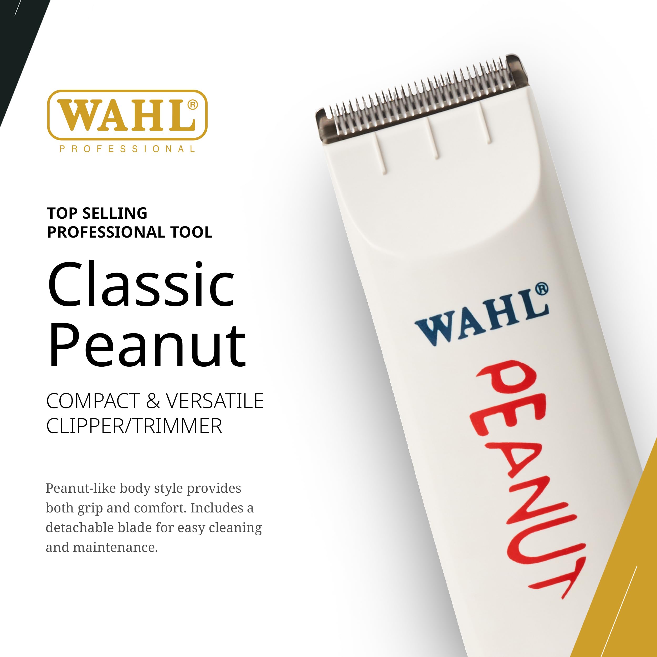 Detachable blade on Wahl Peanut Trimmer for easy cleaning and maintenance