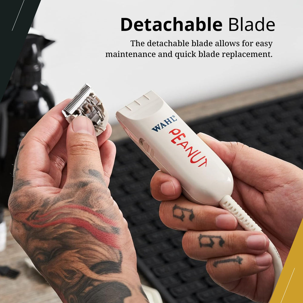 Wahl Classic Peanut Trimmer with red blade guard for safe storage