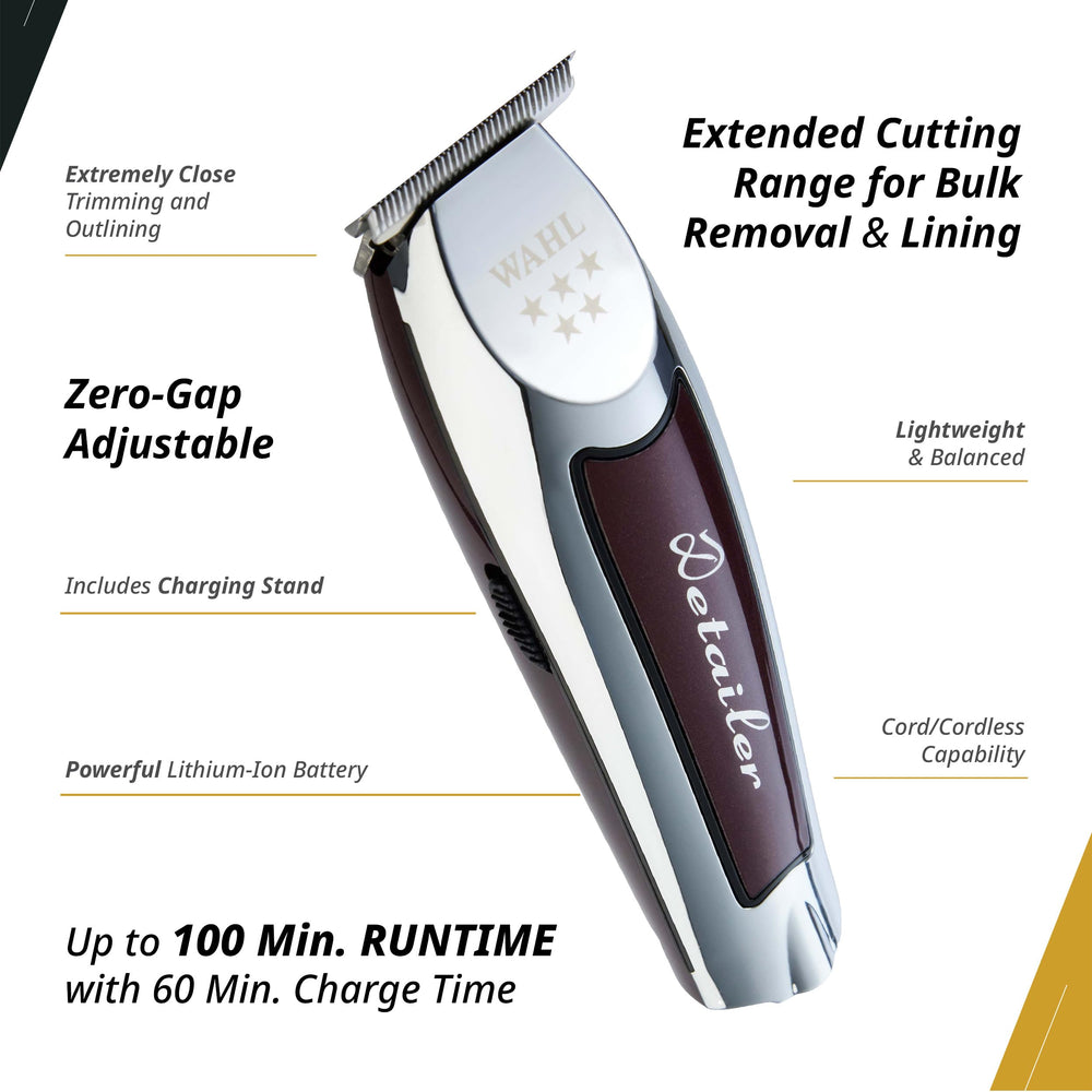 Wahl Professional ergonomic handle supports comfortable use during detailed styling sessions.