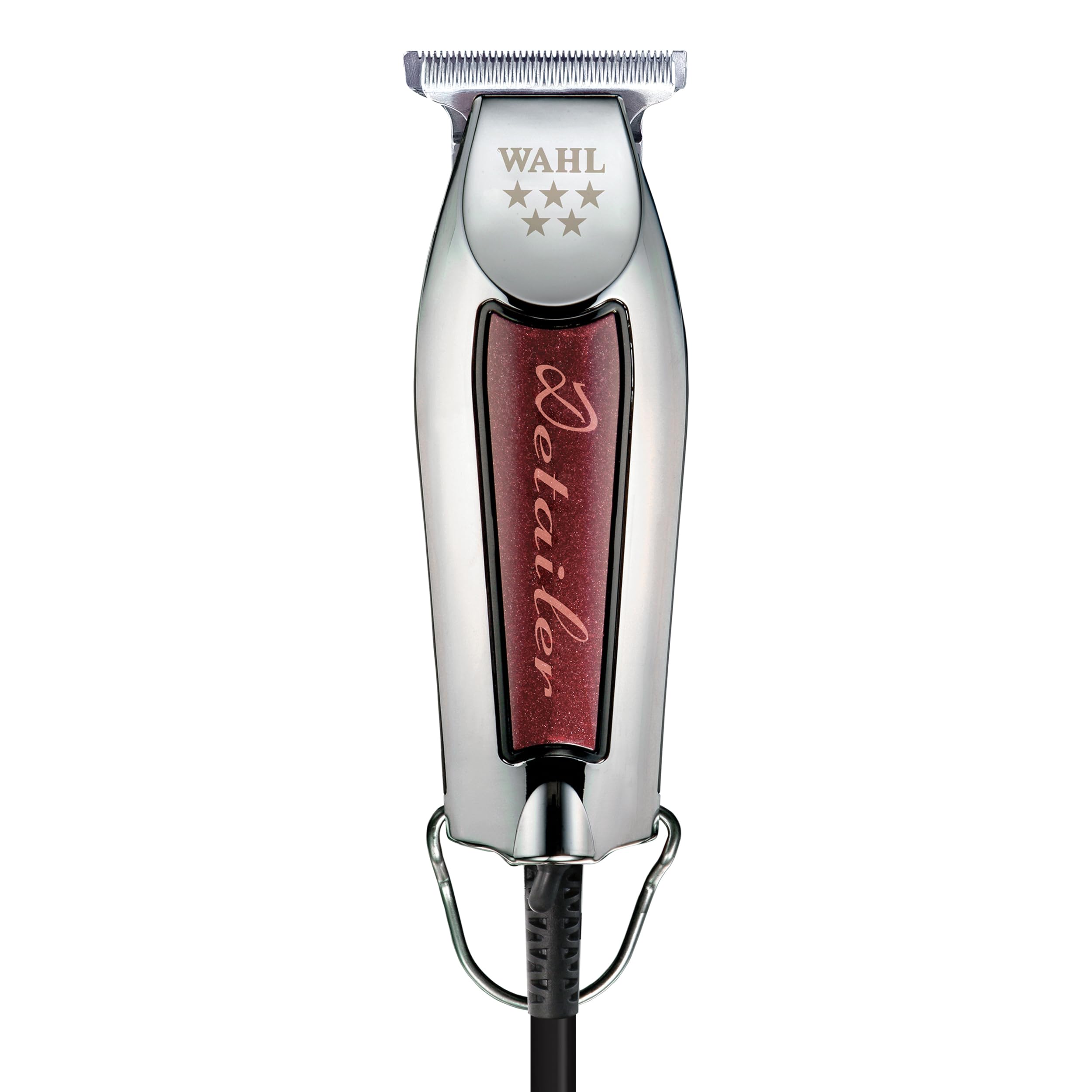 Wahl Professional Detailer Trimmer Burgundy front-angle view for precise edging.