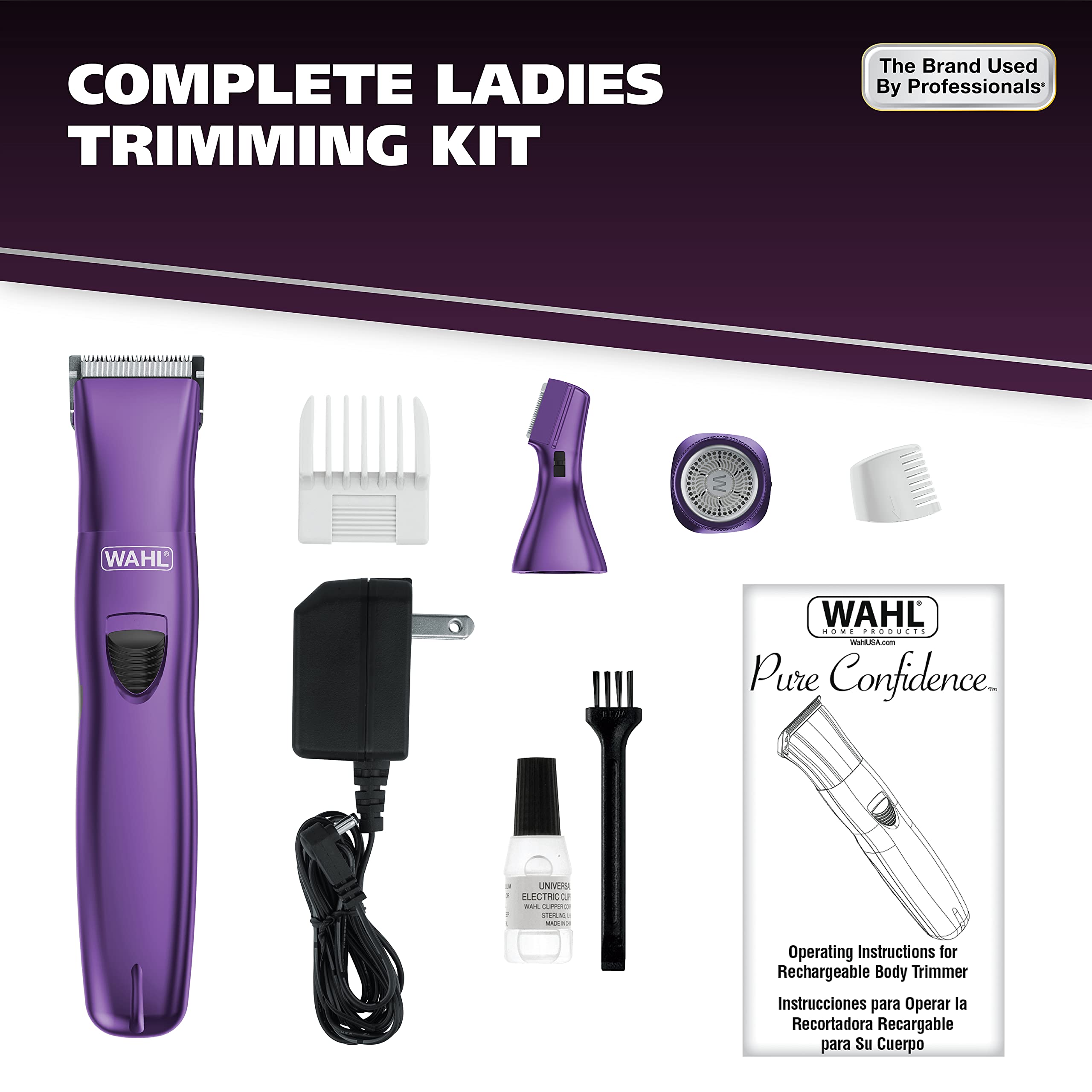 Wahl Pure Confidence travel compact design for on-the-go grooming.