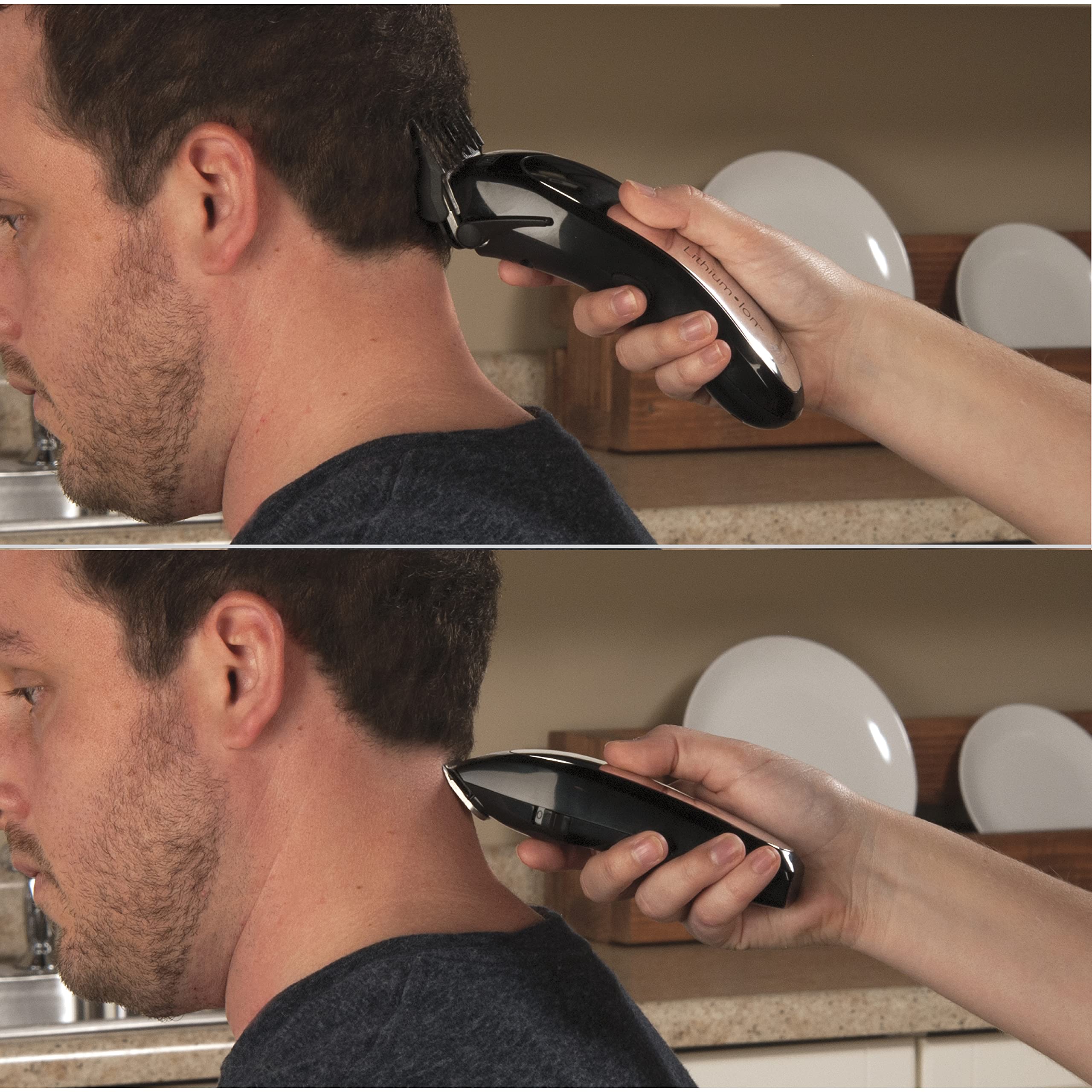 Wahl storage case keeps accessories organized for travel.