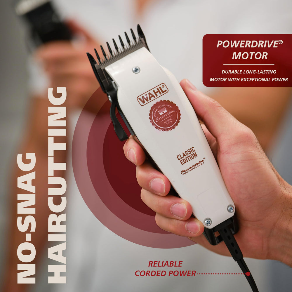 Wahl USA Classic Edition Adjustable taper lever enables precise blending.
