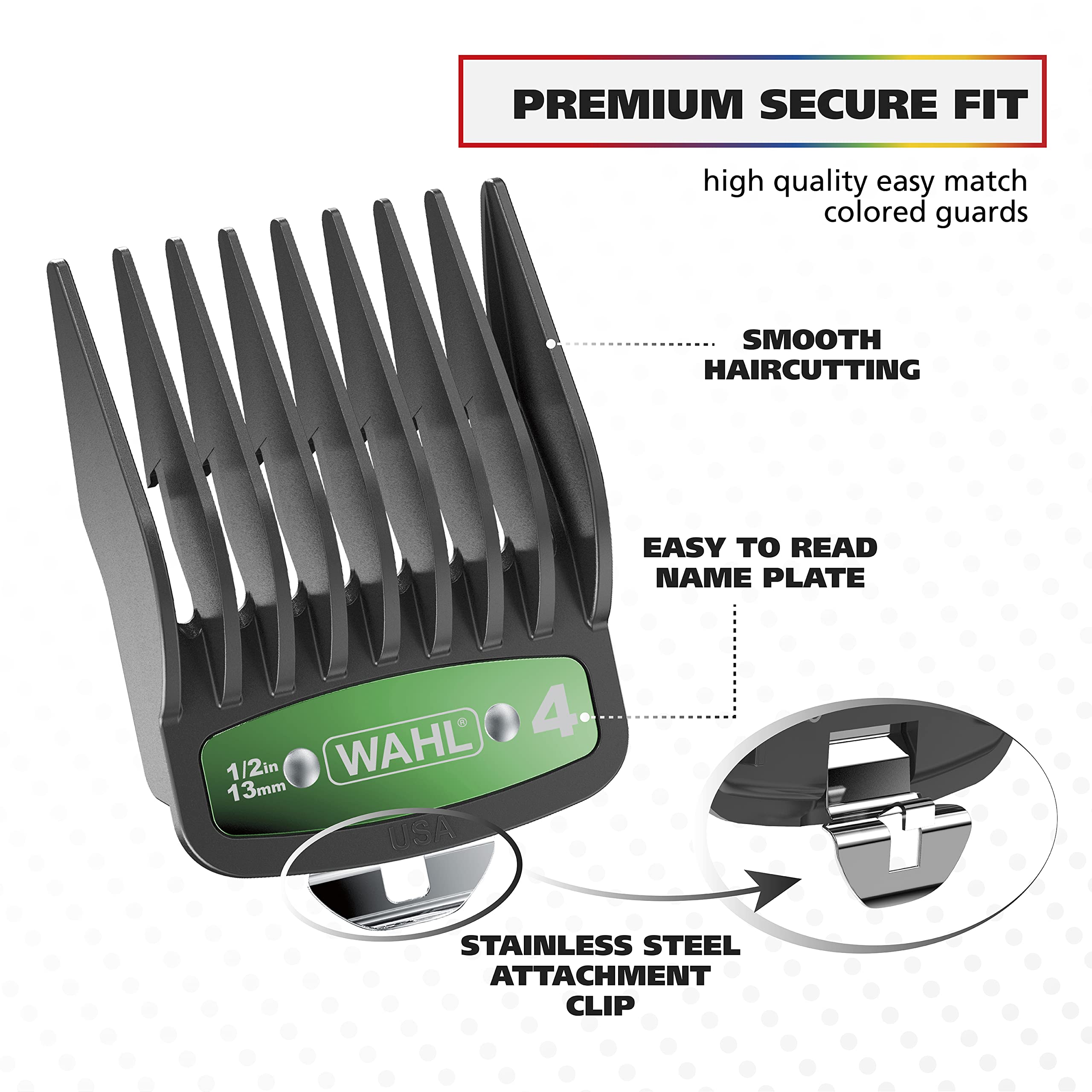 Six position trimmer guide covering 1/16 to 1/2 inch lengths
