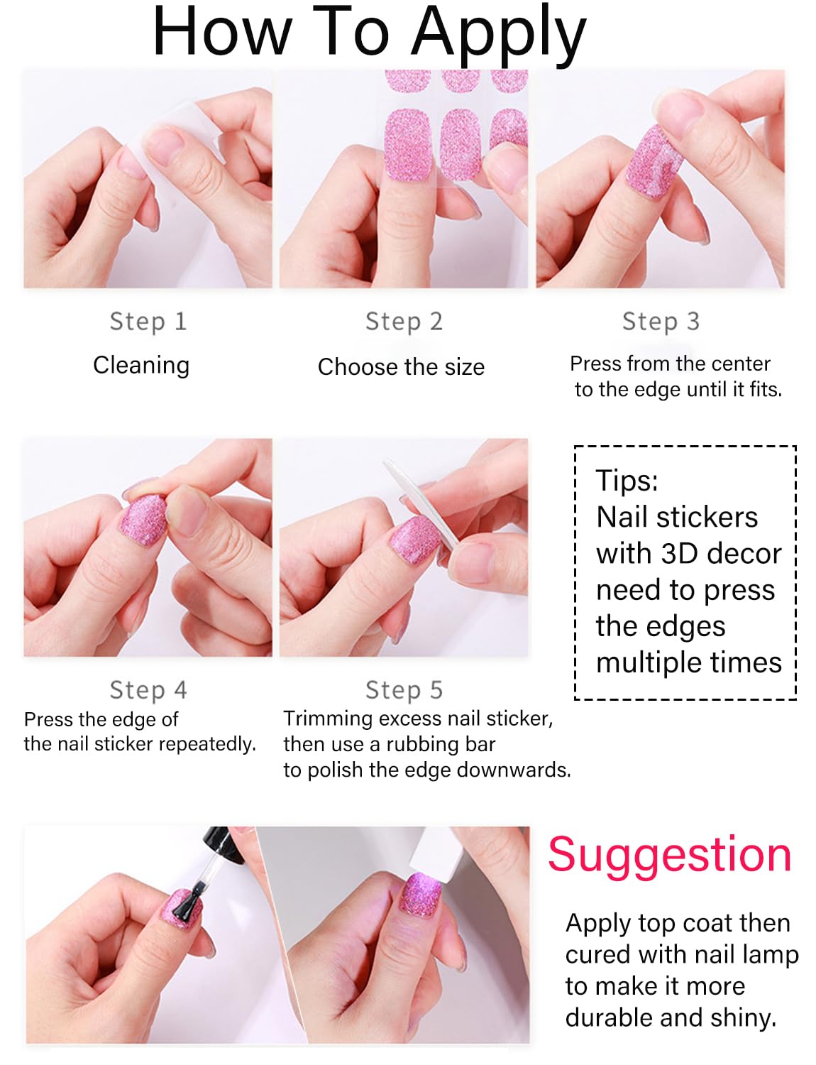Wahrshei easy DIY no-UV nail art for all sizes and shapes
