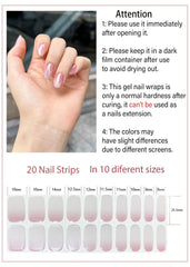 Wahrshei, lámpara UV/LED cura las tiras y realza el brillo de las uñas.