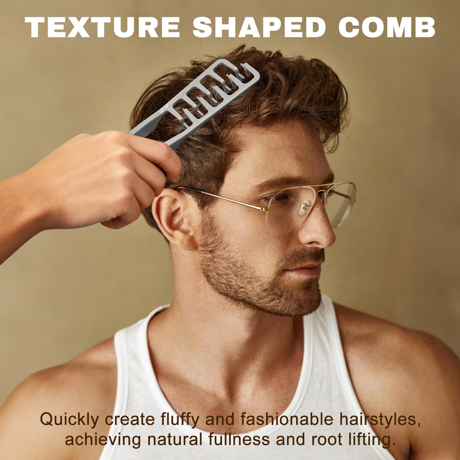 WALEJUC Texture Comb root-lift action at the crown enhances volume.