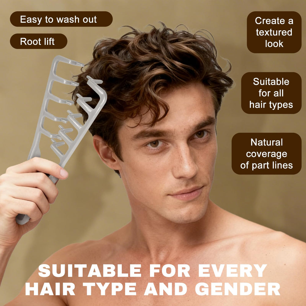 WALEJUC Texture Comb travel-friendly design fits in bags.