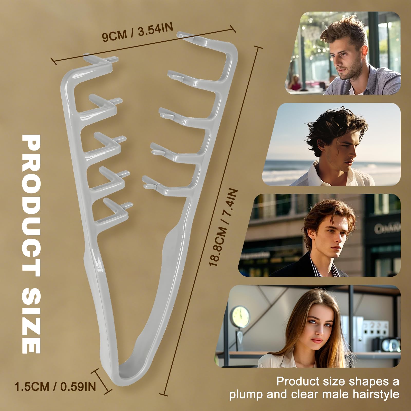 WALEJUC Texture Comb unisex appeal suits both men and women.