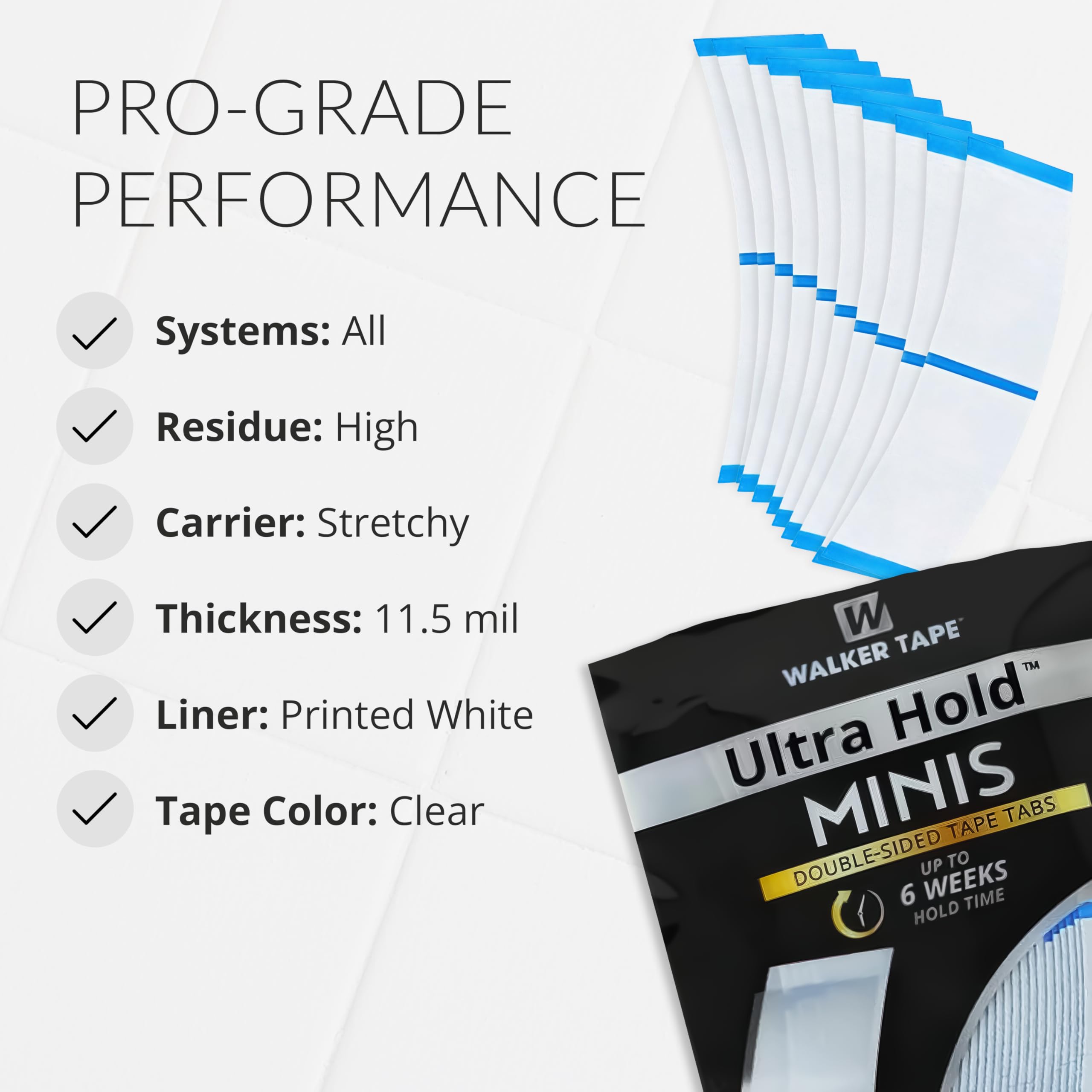 Walker Tape Ultra Hold Mini Tabs compact mini design for targeted placement