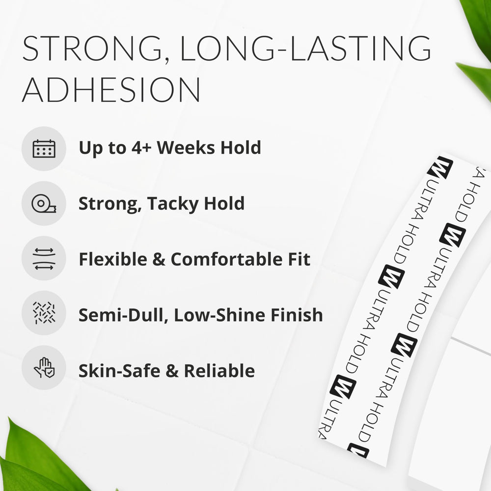 Walker Tape Ultra Hold tab along the sides for precise front hairline bonding.