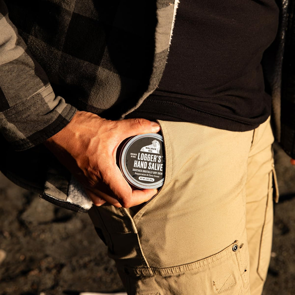 Walrus Oil Logger's Hand Salve texture quick absorption for dry skin.