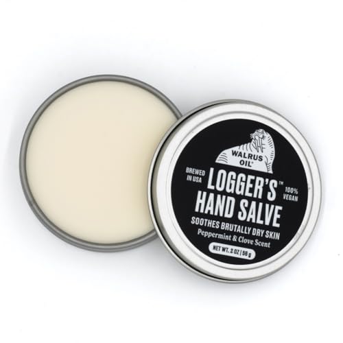 Walrus Oil Logger's Hand Salve tin, compact care for cold-weather hands.