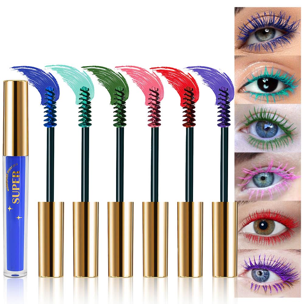 WanTuoluo Mascara Colorido: aplicacion suave y segura para ojos sensibles.
