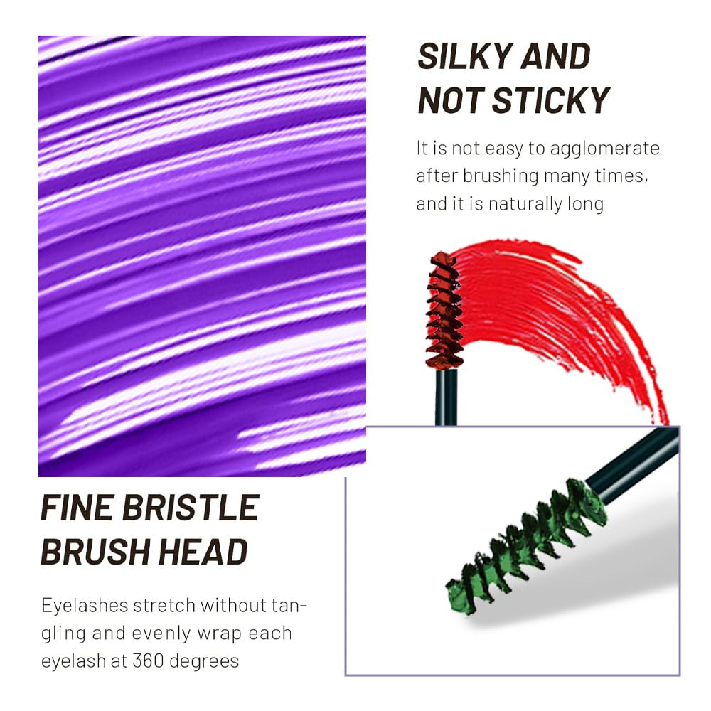 WanTuoluo Mascara Colorido: estilos diarios con color duradero y toque vibrante.