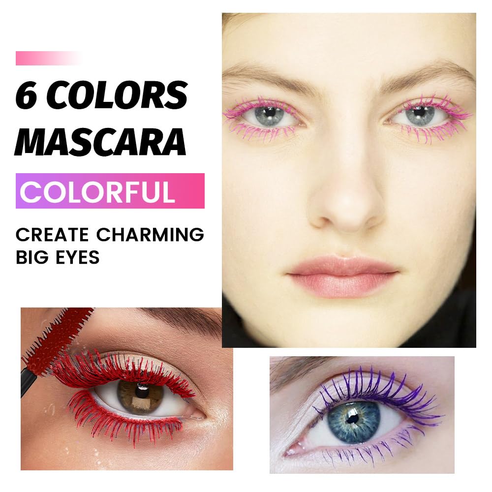 WanTuoluo Mascara Colorido: rizado y definicion para pestanas mas expresivas.