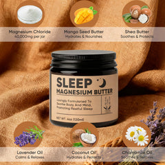 Wanciment Butter for Sleep applied to legs to soothe muscles