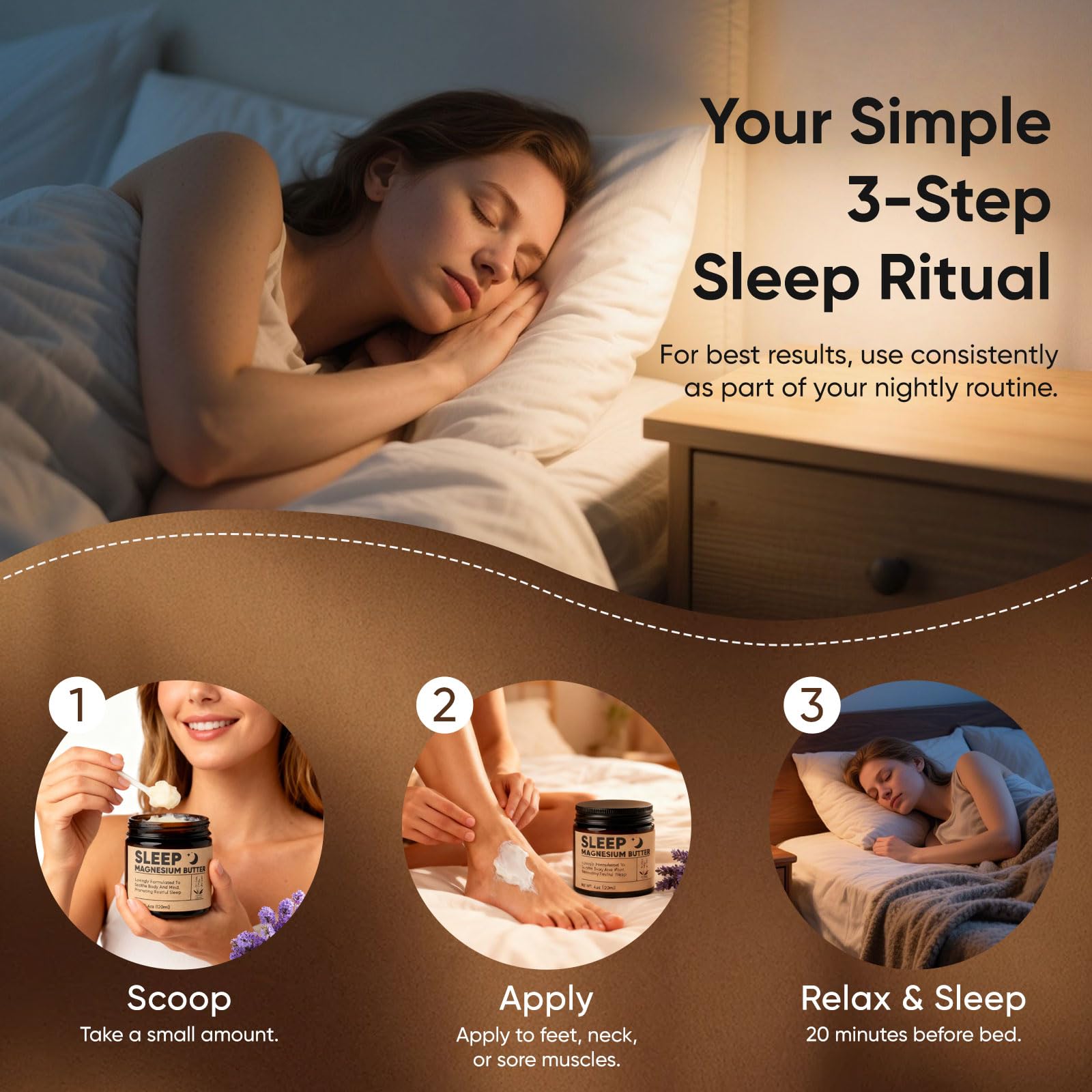 Wanciment Butter for Sleep nighttime ritual for calm body