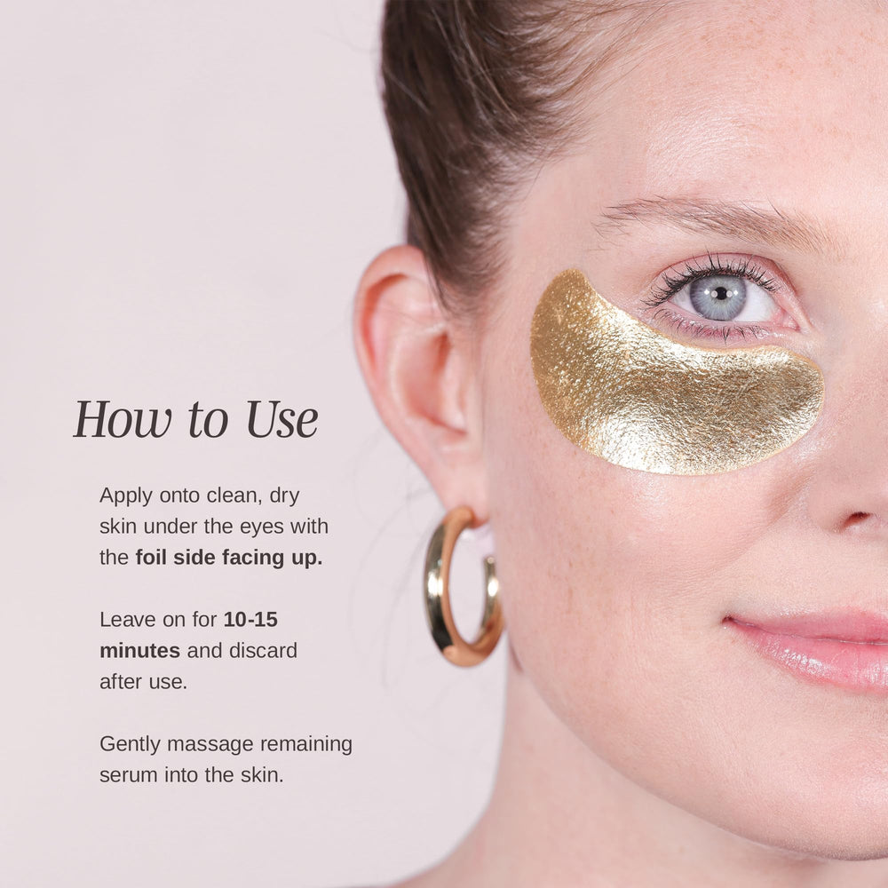 Wander Beauty Baggage Claim under-eye patch on eye demonstrates secure fit.