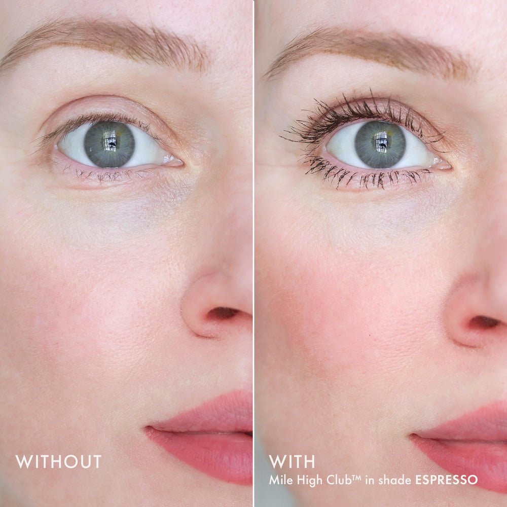 Wander Beauty Mile High Club mascara brush closeup highlighting defined lash separation.