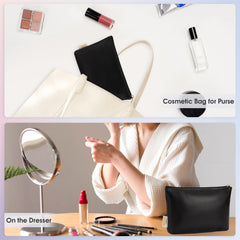 Wandering Nature makeup bag large opening zipper—quick access to brushes and liners.