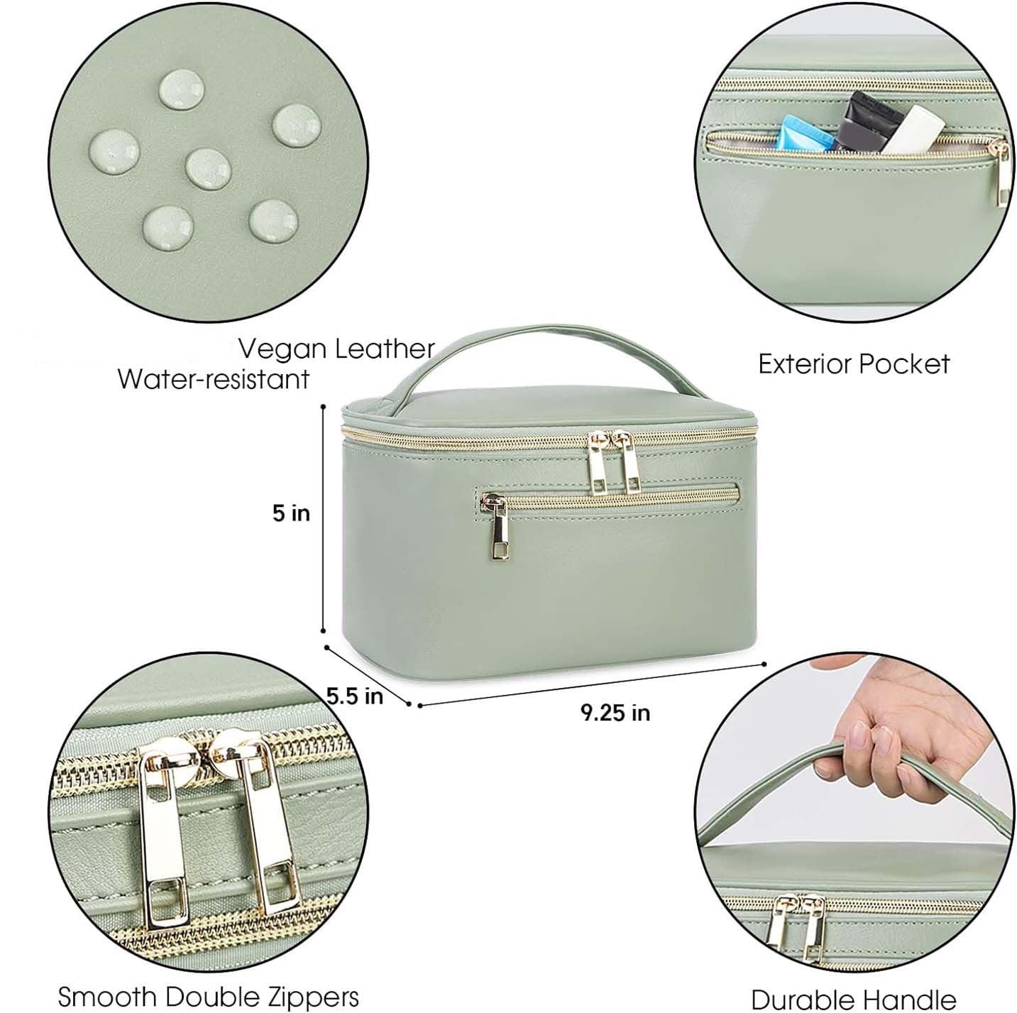 Wandering Nature brush compartment keeps brushes protected with a clear cover during travel
