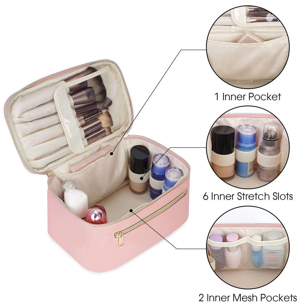 Wandering Nature makeup bag dimensions 9.4 x 5.5 x 5.5 inches emphasize compact portability.