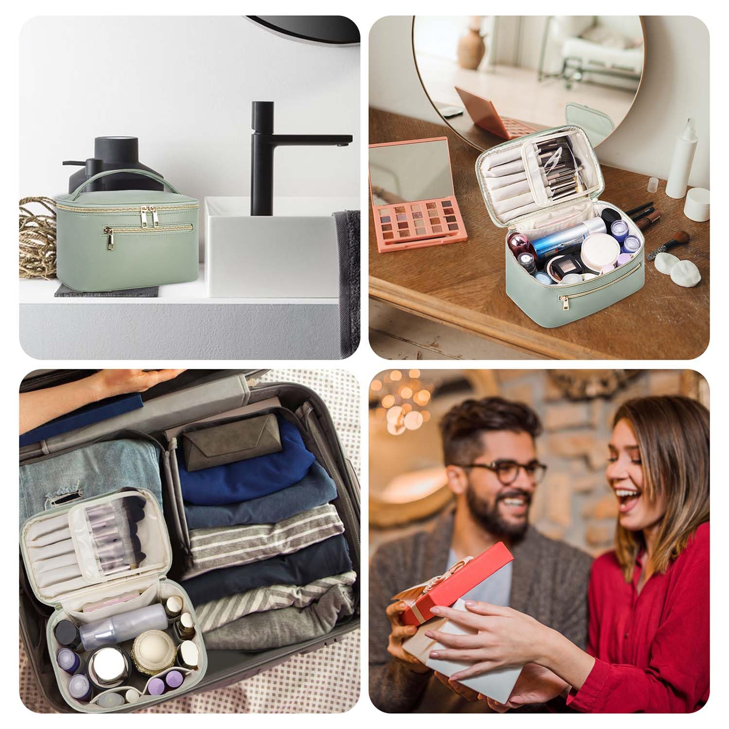 Wandering Nature makeup bag dimensions promise a roomy organizer for weekend trips