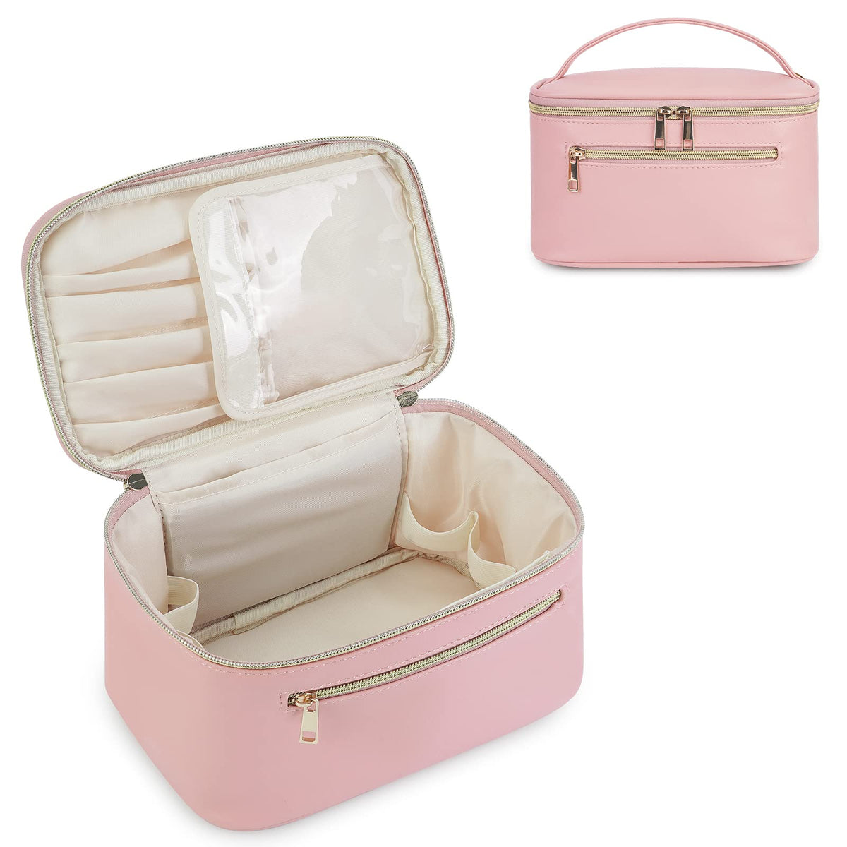 Wandering Nature makeup bag front view shows travel-ready design.