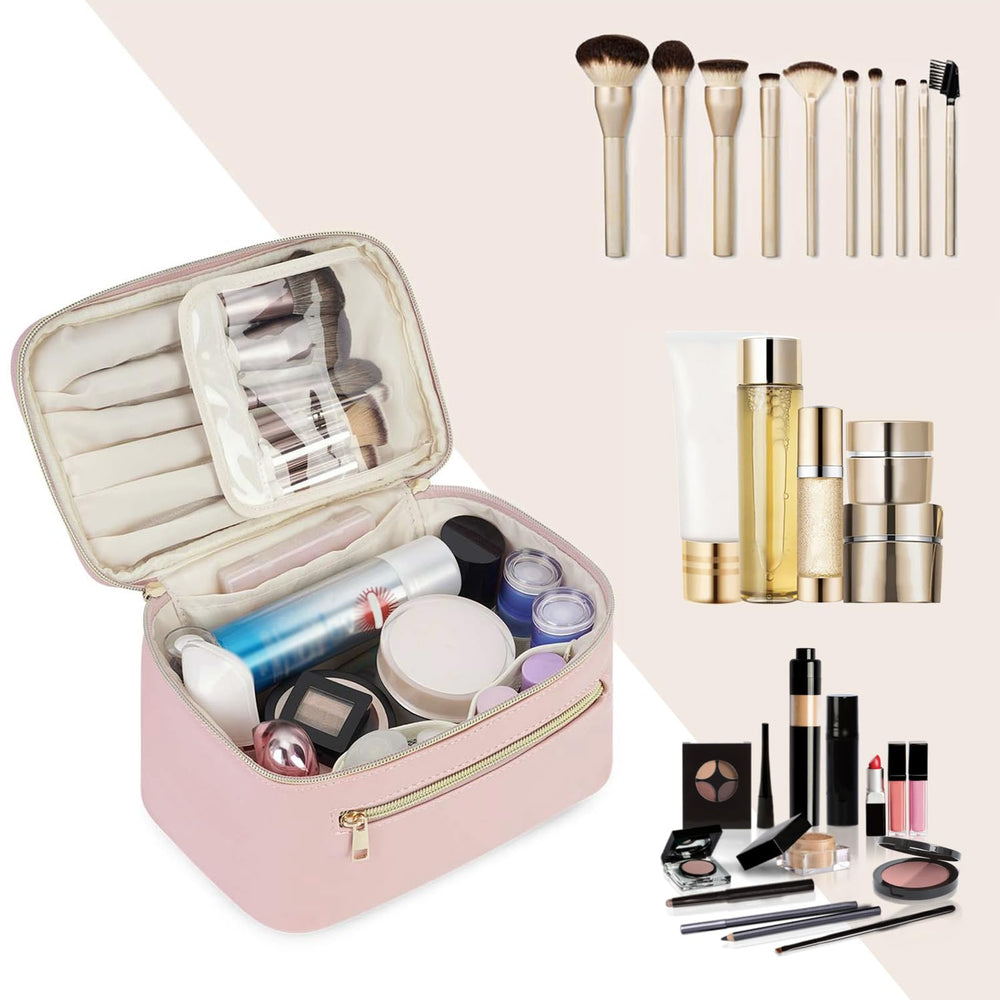 Wandering Nature makeup bag front zip pocket offers quick access to small tools.
