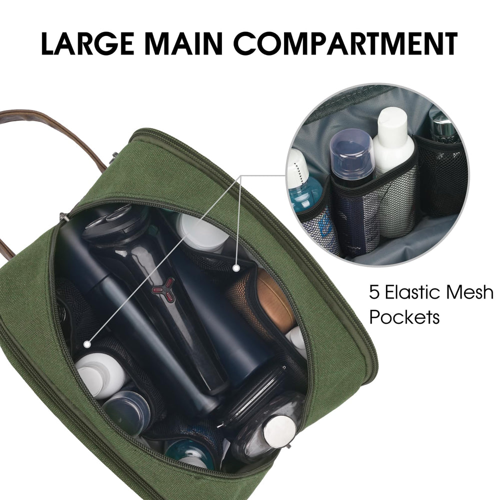 WANDF dopp-kit spacious-main-compartment fits travel-size grooming essentials neatly.