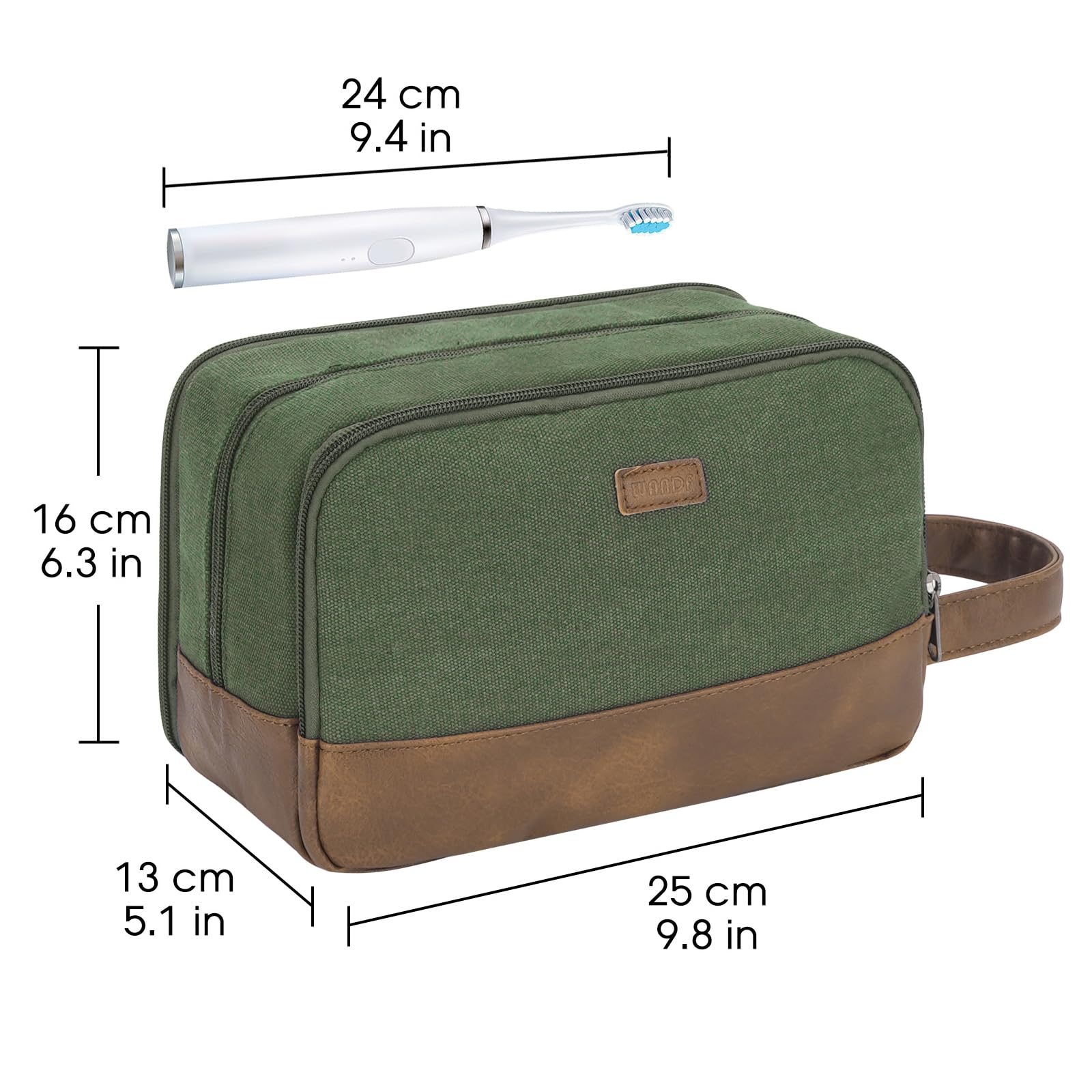 WANDF dopp-kit-compact-design fits under-seat storage or suitcase packing.