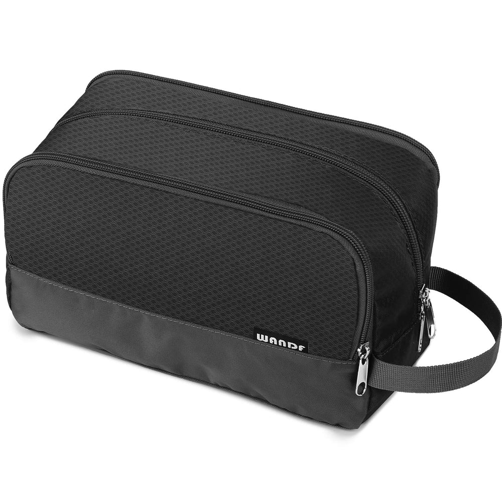 WANDF toiletry bag with a side handle for hanging and quick access