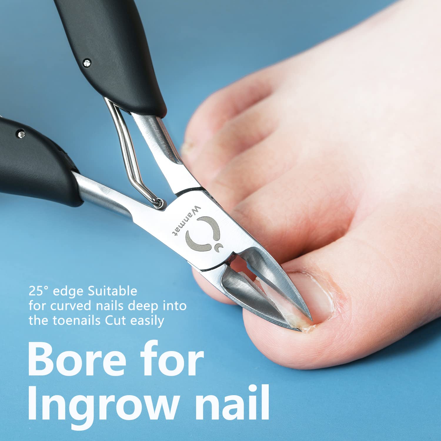 Wanmat ergonomic handle close-up highlights soft grip for comfort.