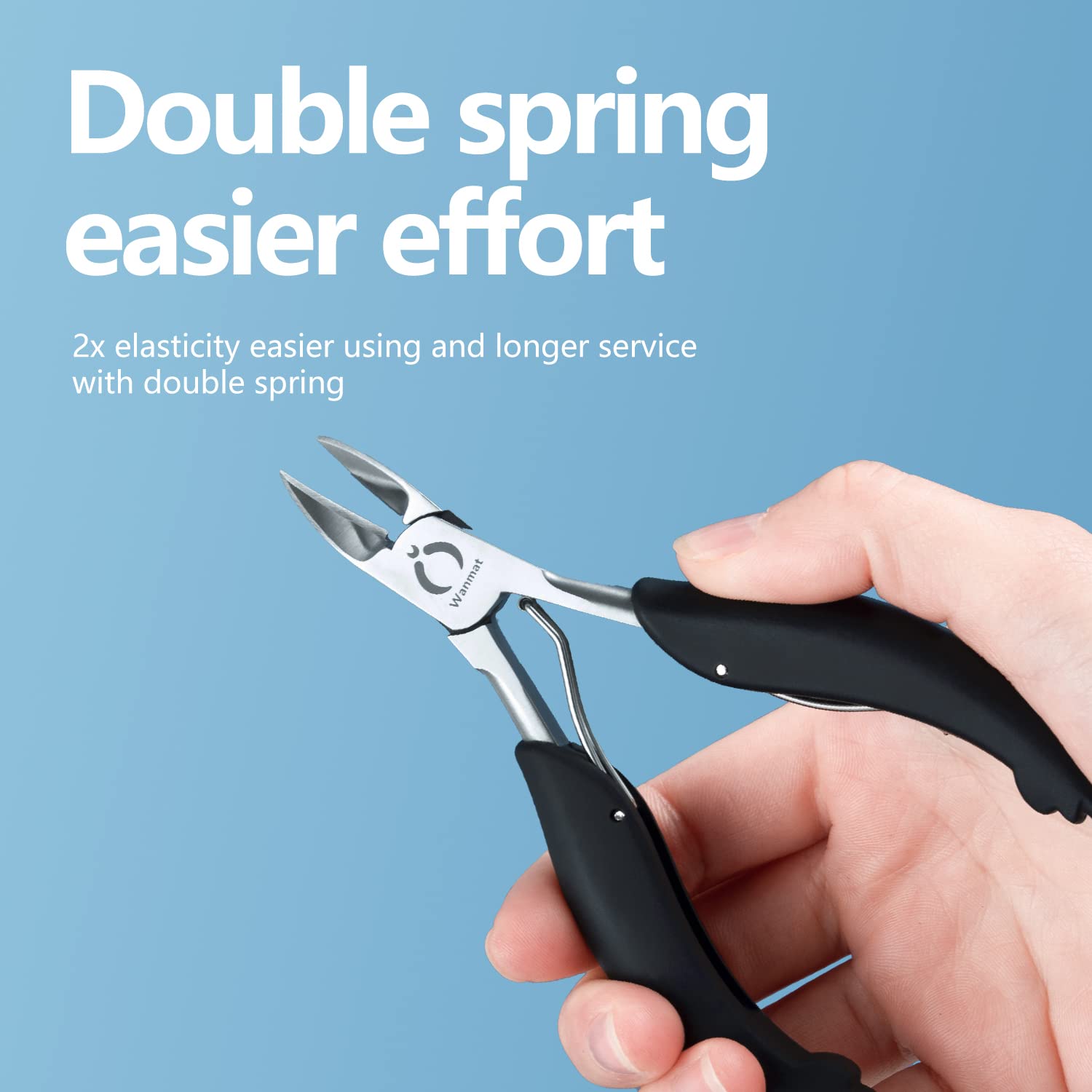 Wanmat safety-guard feature prevents over-cutting for precise nail care.
