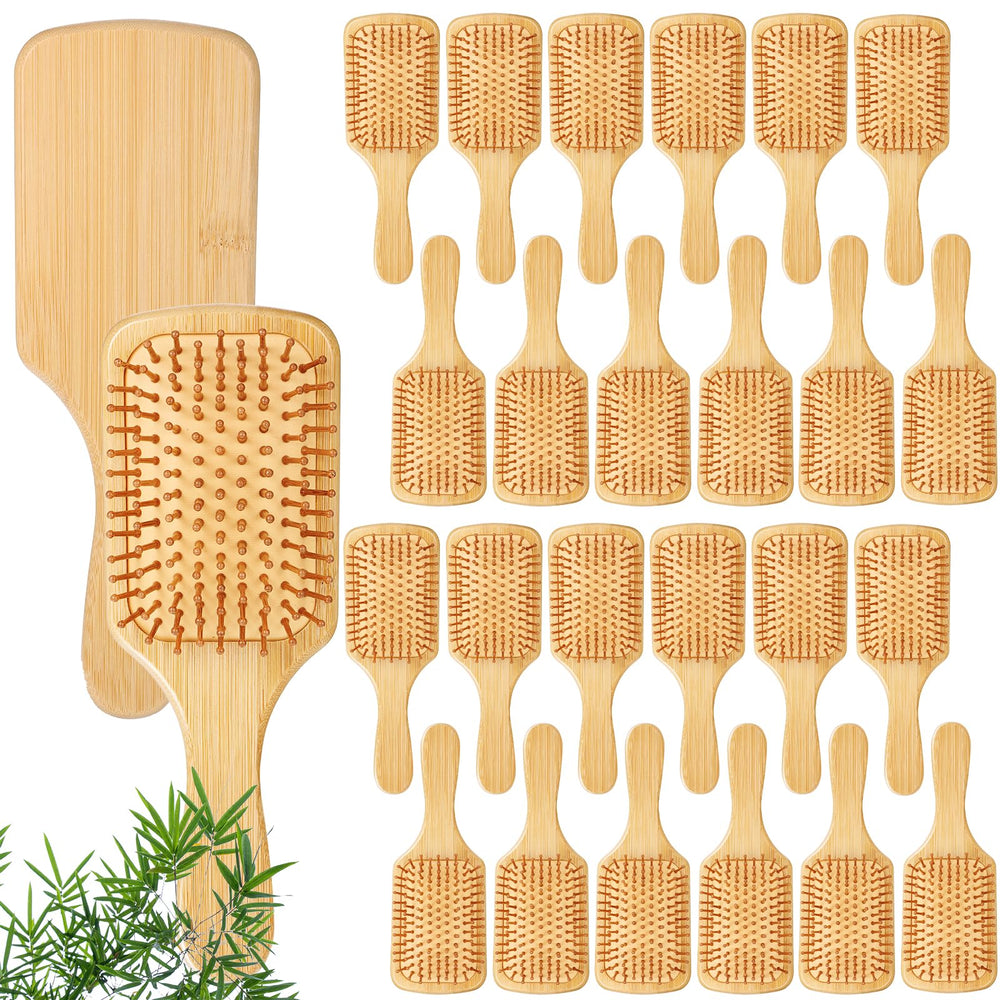 Wanmu bamboo hair brush set packaging shows eco-friendly design for gifting.