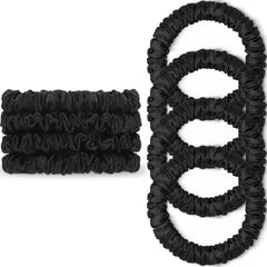 WantGor scrunchies satin negro: conjunto de 4 piezas para uso diario sin dañar el cabello.
