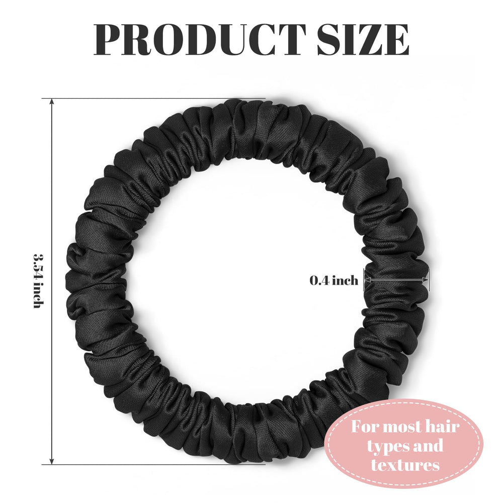 WantGor scrunchies satin negro: regalo práctico y elegante para cualquier ocasión.