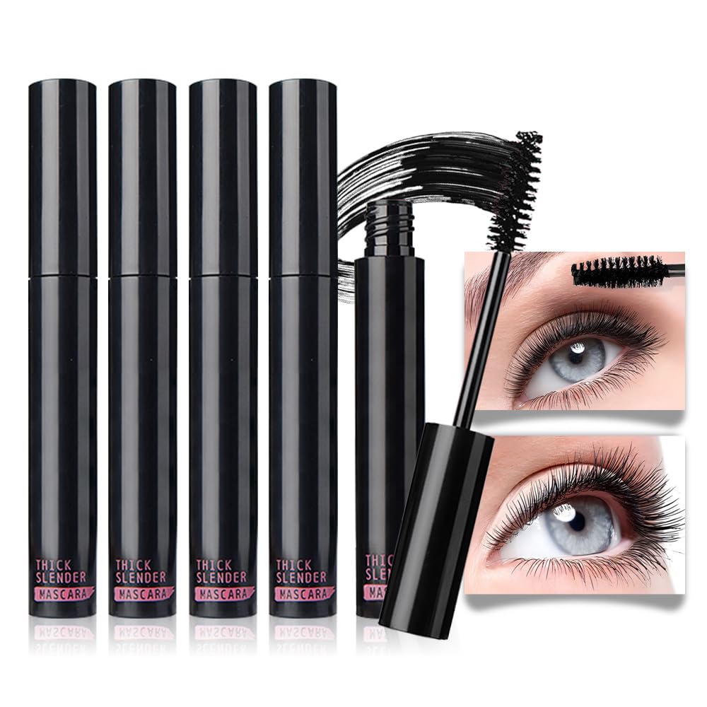 WanTuoluo five-pack mascara bulk for bold all-black lashes and easy application