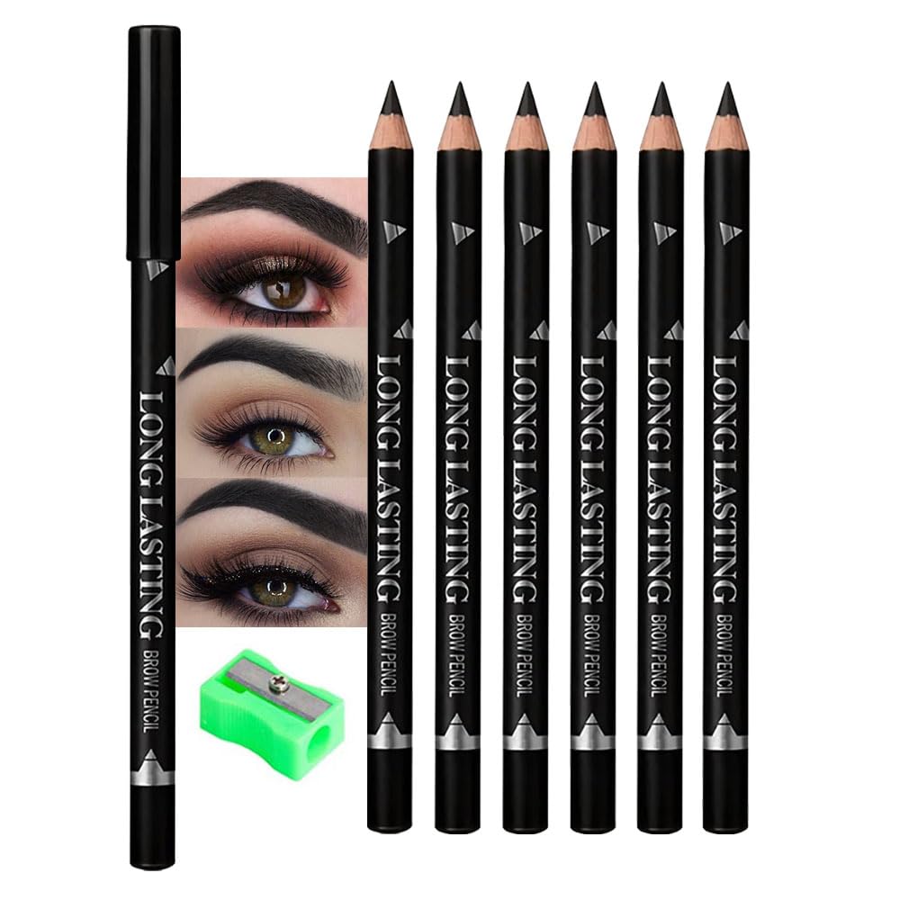 WanTuoluo black eyebrow-pencil-set with sharpener for precise brows.