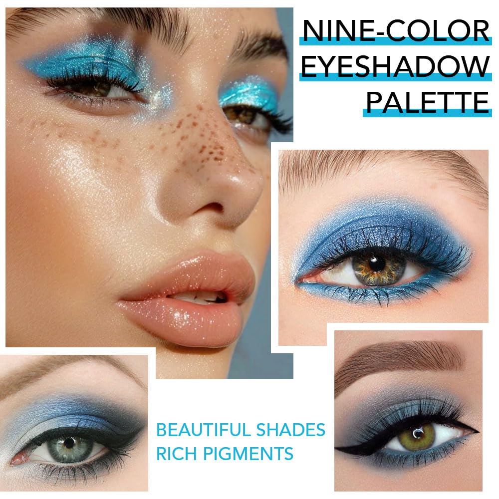 WanTuoluo swatches display matte, pearlescent, and shimmer finishes for versatile eye makeup.