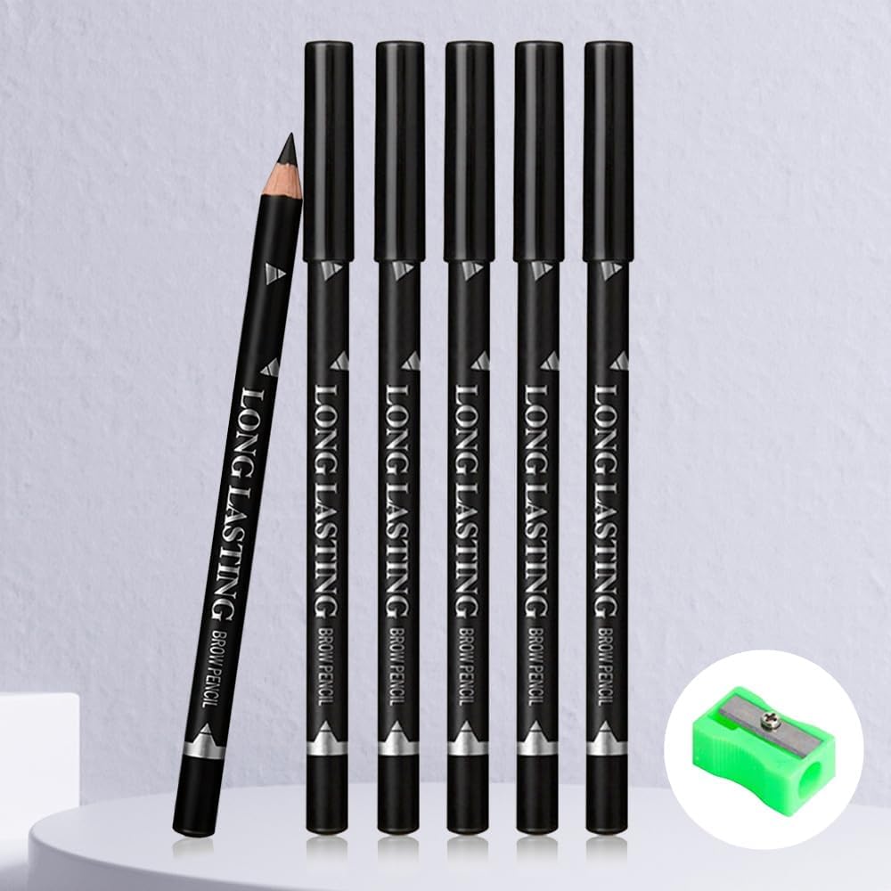 WanTuoluo six-piece brow pencil pack displayed together.