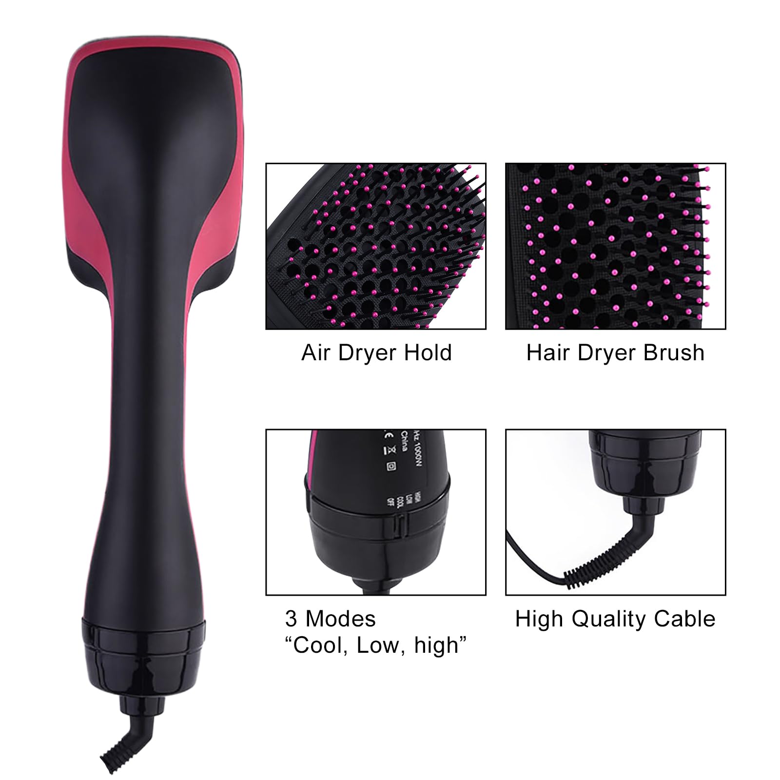 WANZQPY ionic technology close-up showing frizz reduction benefits