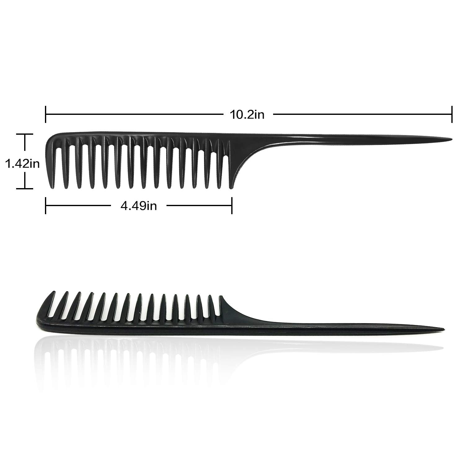 Wapodeai long-tail detangling comb enables precise hair sectioning during styling