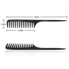 Wapodeai long-tail detangling comb enables precise hair sectioning during styling
