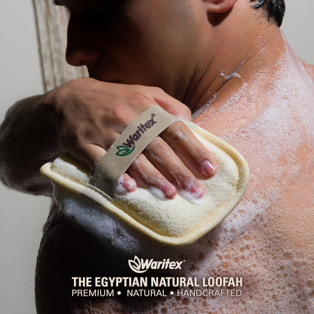 WARITEX lufa egipcia con asa ergonómica para mayor control.