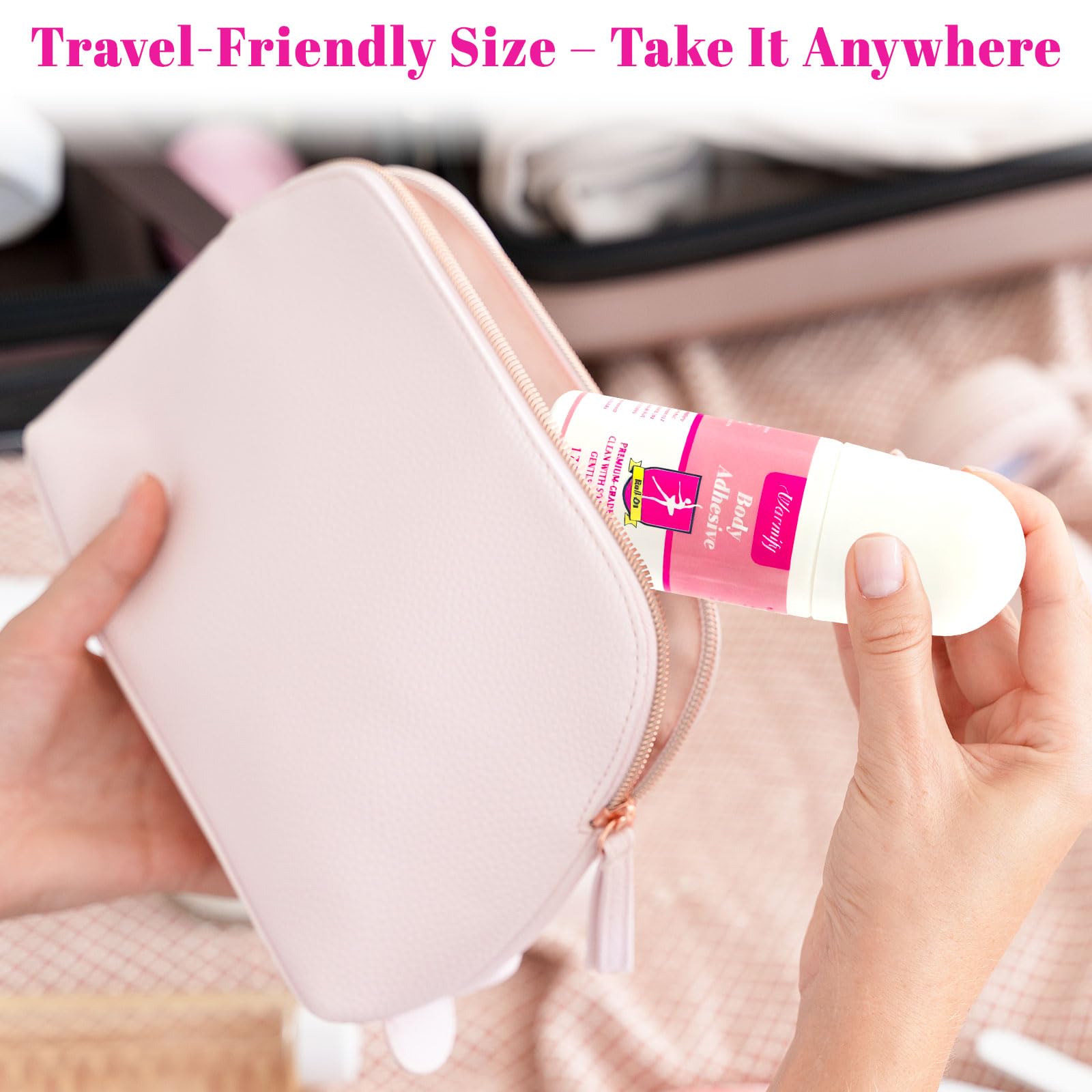 Warmify hypoallergenic skin-friendly adhesive for sensitive skin.
