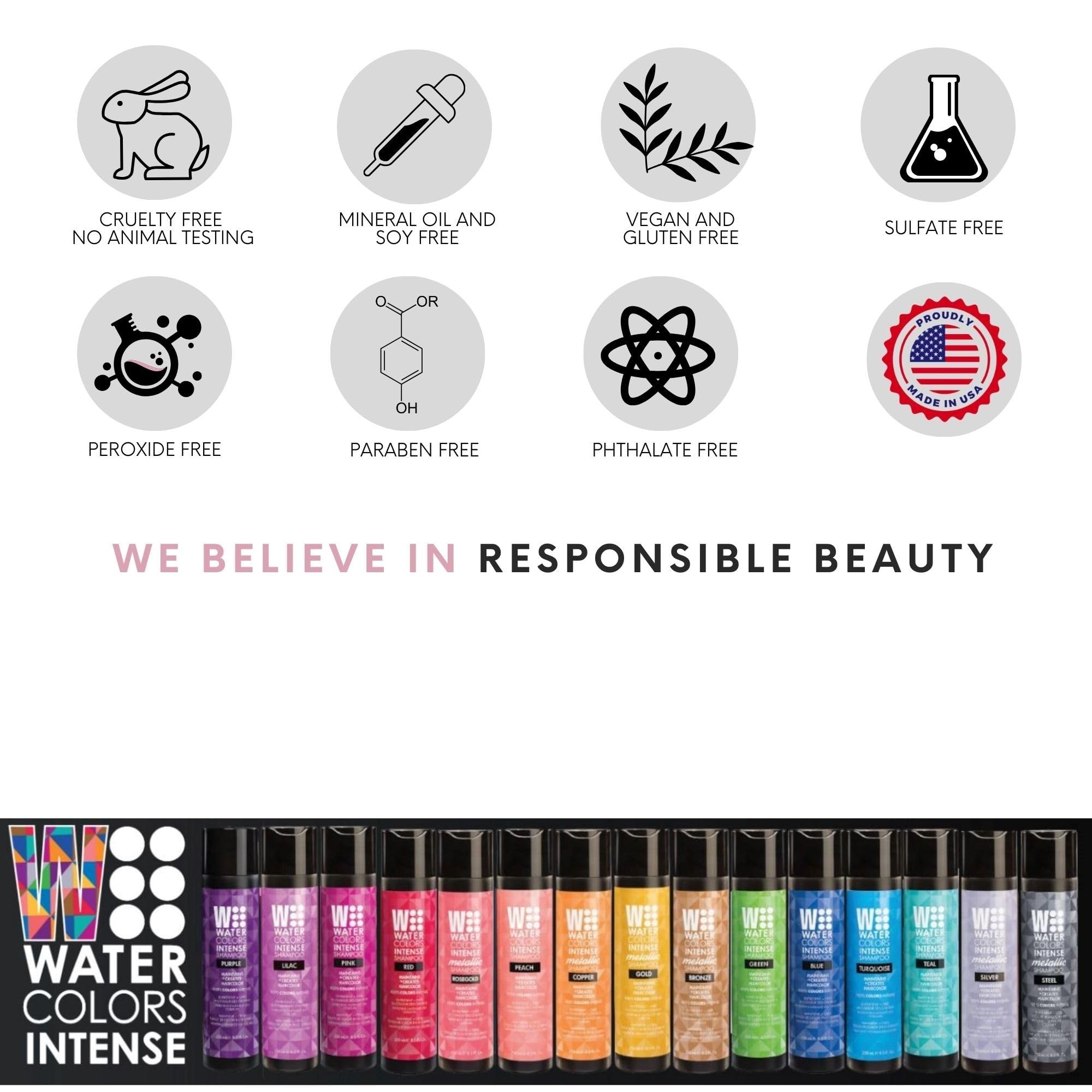 Bathroom routine with Watercolors purple shampoo for quick color refresh