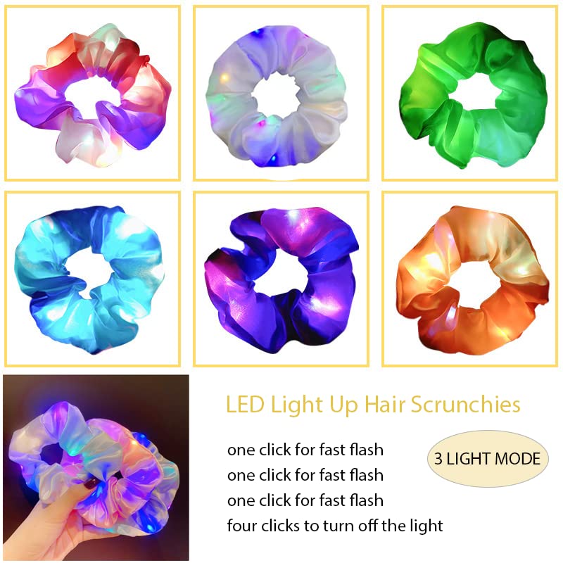 watetty led scrunchies amarillo para destacar en la pista